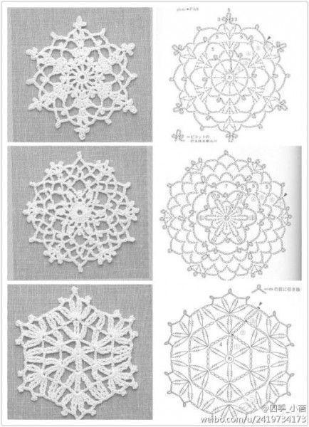 снежинка крючком
