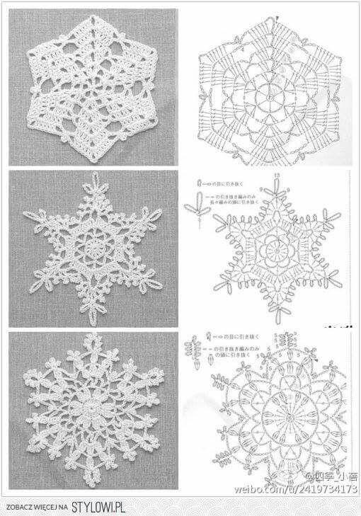 красивая снежинка крючком