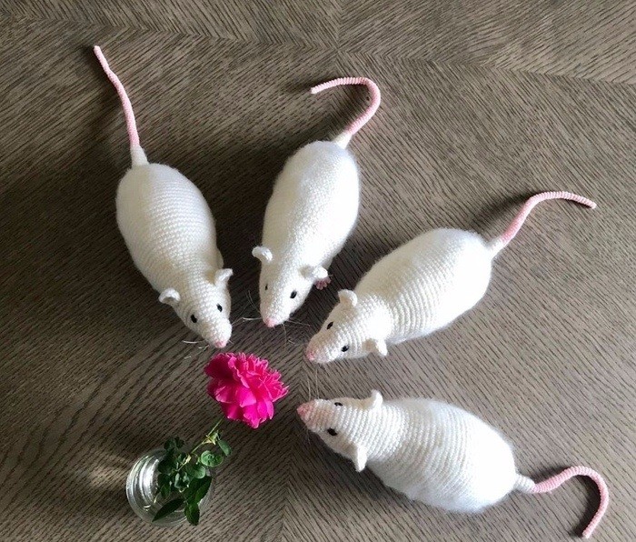 Схема вязания крысы крючком