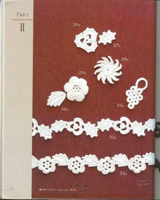 Mini motif crochet pattern 100