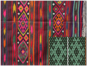 "Одеяло вождя" методом мозаичного вязания (ленивый жаккард спицами)